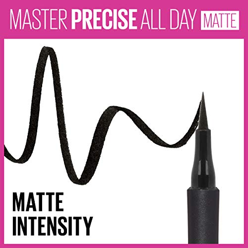 Maybelline Eyestudio Master Precise All Day Waterproof Liquid Eyeliner Makeup, Black, 2 Count