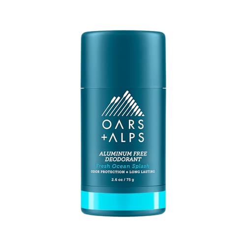 Oars + Alps Aluminum Free Deodorant for Men and Women, Dermatologist Tested and Made with Clean Ingredients, Travel Size, Aspen Air, 1 Pack, 2.6 Oz