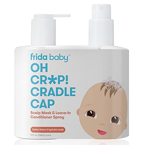 Frida Baby Oh Crp! Cradle Cap Flake Fixer Scalp Spray + Scalp Mask Duo | Soothes Babys Scalp, Prevents Dryness and Flakes