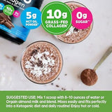 Orgain Keto Collagen Protein Powder, Chocolate - 10g Grass Fed Hydrolyzed Collagen Peptides Type 1 & 3, 10g Protein, 5g MCT Oil - Hair, Skin, Nail, & Joint Support, Gluten Free, Paleo - 0.88lb