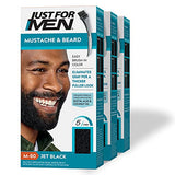 Just For Men Mustache & Beard, Beard Dye for Men with Brush Included for Easy Application, With Biotin Aloe and Coconut Oil for Healthy Facial Hair - Dark Brown, M-45, Pack of 1