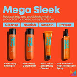 Matrix Mega Sleek Shampoo | Controls Frizz Leaving Hair Smooth & Shiny | With Shea Butter | For Dry, Damaged Hair | Clarifying Shampoo | Salon Professional Shampoo | Packaging May Vary | 33.8 Fl. Oz.