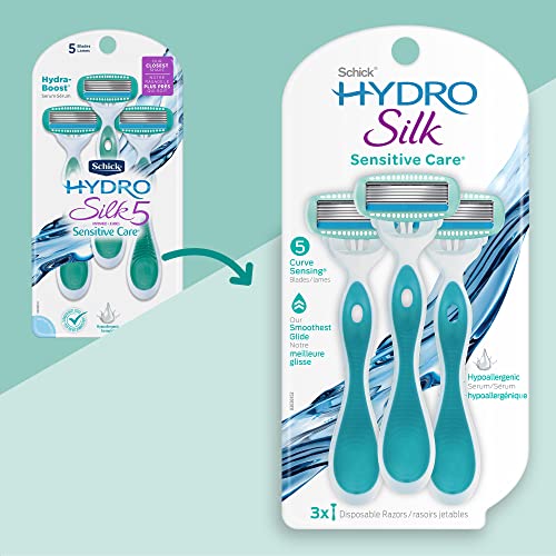 Schick Hydro Silk Sensitive Skin Razor for Women with 2 Moisturizing Razor Blade Refills