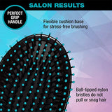 Conair Salon Results Hairbrush for Men and Women, Cushion Base Hairbrush for Everyday Brushing, Color May Vary, 1 Pack