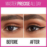 Maybelline Eyestudio Master Precise All Day Waterproof Liquid Eyeliner Makeup, Black, 2 Count