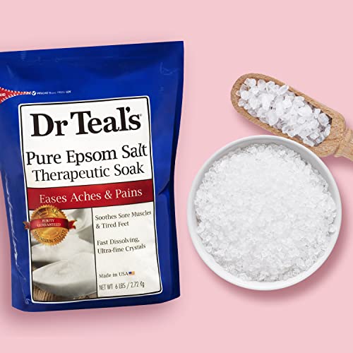 Dr Teal's Pure Epsom Salt Soak, Relax & Relief with Eucalyptus & Spearmint, 3lbs