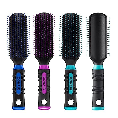 Conair Salon Results Vent Hairbrush Set, Travel Hairbrush and Full-Size Hairbrush Included, Color May Vary, 2 Count