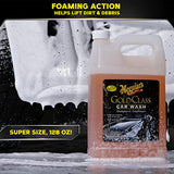 Meguiars Gold Class Car Wash, Ultra-Rich Car Wash Foam Soap and Conditioner for Car Cleaning, Car Paint Cleaner to Wash and Condition in One Easy Step, 1 Gallon