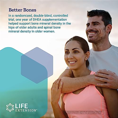 Life Extension DHEA - For Hormone Balance, Immune Support, Sexual Health, Bone & Cardiovascular Health and Anti-Aging and Mood Support Non-GMO, Gluten-Free - 60 Vegetarian Capsules