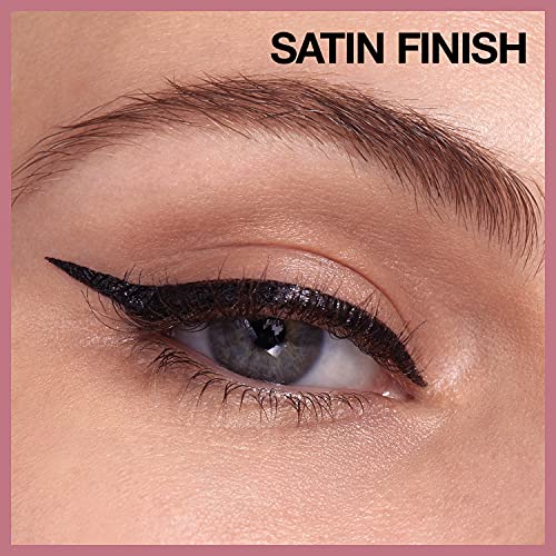 Maybelline Hyper Easy Liquid Pen No-Skip Waterproof Eyeliner, Satin Finish, Pitch Brown