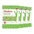 Plackers Back Teeth Micro Mint Dental Flossers, Delicious Mint Flavor, Provides Easy Access for Back Teeth, Built-in Protected Pick, Easy Storage, 75 Count, Pack of 4