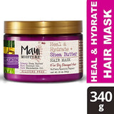 Maui Moisture Heal & Hydrate + Shea Butter Hair Mask & Leave-In Conditioner Treatment to Deeply Nourish Curls & Help Repair Split Ends, Vegan, Silicone, Paraben & Sulfate-Free, 12 oz