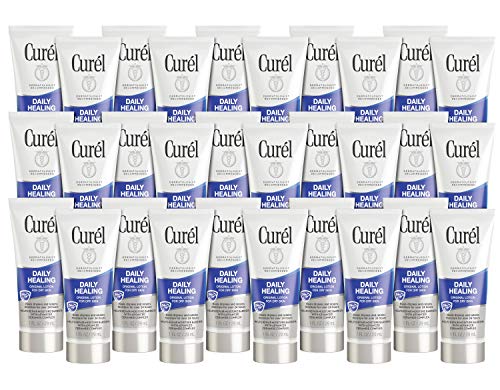 Curél Daily Healing Dry Skin Lotion, Hand and Body Moisturizer, 1 fl Ounce Travel Size, Mini size, 30-pack, with Advanced Ceramide Complex, helps to Repair Moisture Barrier