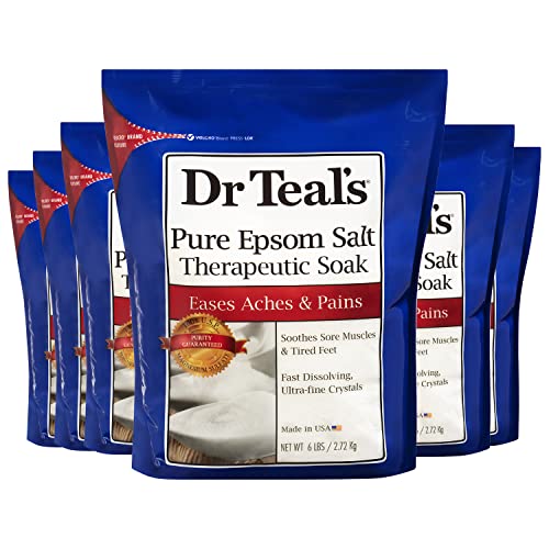 Dr Teal's Pure Epsom Salt Soak, Relax & Relief with Eucalyptus & Spearmint, 3lbs