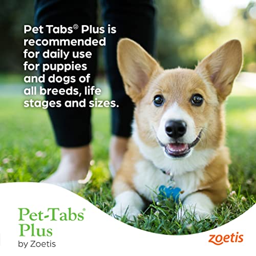 Pet-Tabs Plus Multivitamin and Mineral Supplement for Dogs, Chewable Tablet, 180 Count Bottle