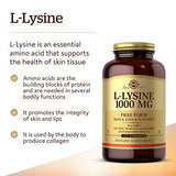 Solgar L-Lysine 1000 mg, 100 Tablets - Enhanced Absorption and Assimilation - Promotes Integrity of Skin and Lips - Collagen Support - Amino Acids - Non GMO, Vegan, Gluten Free - 100 Servings