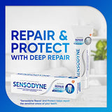 Sensodyne Repair and Protect Whitening Toothpaste, Toothpaste for Sensitive Teeth and Cavity Prevention, 3.4 oz (Pack of 4)