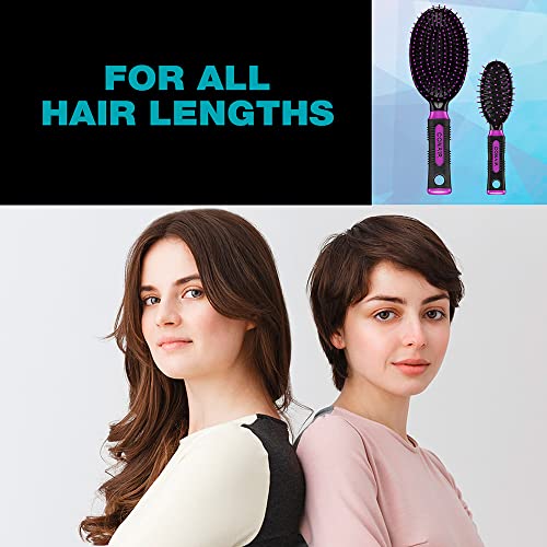 Conair Salon Results Hairbrush for Men and Women, Cushion Base Hairbrush for Everyday Brushing, Color May Vary, 1 Pack