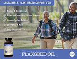 NatureWise Organic Flaxseed Oil 1200mg 720mg ALA Highest Potency Flax Oil Omega 3 for Cardiovascular, Cognitive, Immune Support Healthy Hair, Skin, & Nails Non-GMO [2 Months - 120 Softgels]