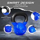 Yes4All Vinyl Coated Kettlebell Weights Set – Great for Full Body Workout and Strength Training – Vinyl Kettlebell 15 lbs