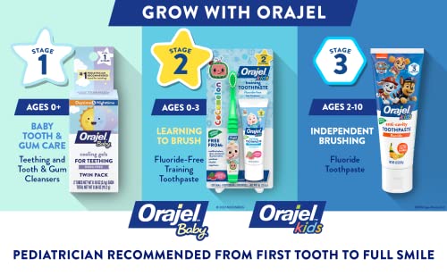 Orajel Kids CoComelon Training Toothpaste Fluoride-Free; #1 Pediatrician Recommended Fluoride-Free Toothpaste*, 1.5oz Tube