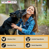 Pur Luv K9 Kraves Rawhide Free Bone Dog Treats, Peanut Butter Flavor, Made with Real Peanut Butter and Chicken, Healthy, Easily Digestible, Long Lasting, and High Protein Dog Treat, 20 Count