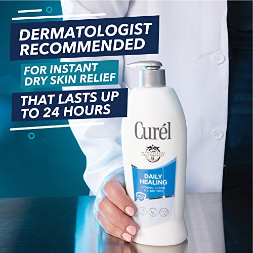 Curél Daily Healing Body Lotion for Dry Skin, Hand and Moisturizer Repairs Skin Retains Moisture, with Advanced Ceramides Complex, 20 Ounce