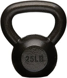 Amazon Basics Cast Iron Kettlebell with Enamel Finish, 35-Pound, Black