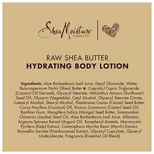 Sheamoisture Hydrating Body Lotion for Dry Skin Raw Shea Butter Paraben Free Lotion 13 oz