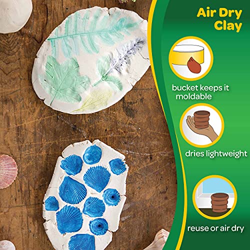 Crayola Air Dry Clay for Kids (5lbs), Reusable Bucket of Terra Cotta Clay for Sculpting, Bulk Arts and Crafts Supplies, Ages 3+