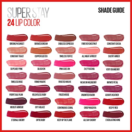 Maybelline New York Super Stay 24, 2-Step Liquid Lipstick Makeup, Long Lasting Highly Pigmented Color with Moisturizing Balm, Blush On, Pink, 1 Count