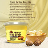 Okay Smooth All Natural,100% Pure Unrefined Daily Skin Moisturizer For Skin & Hair Yellow, Shea Butter, 13 oz