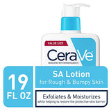 CeraVe SA Lotion for Rough & Bumpy Skin | Vitamin D, Hyaluronic Acid, Lactic Acid & Salicylic Acid Lotion | Fragrance Free & Allergy Tested | 19 Ounce