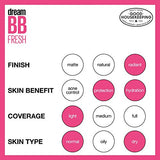 Maybelline New York Dream Fresh Skin Hydrating BB cream, 8-in-1 Skin Perfecting Beauty Balm with Broad Spectrum SPF 30, Sheer Tint Coverage, Oil-Free, Light, 1 Fl Oz