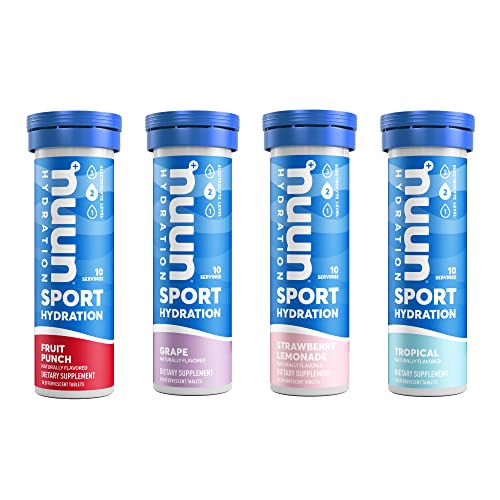 Nuun Sport Electrolyte Tablets for Proactive Hydration, Variety Pack, 6 Pack (60 Servings)