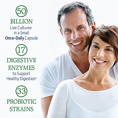 Garden of Life RAW Probiotics Colon Care Shelf Stable - 50 Billion CFU Guaranteed Through Expiration - Once Daily - Certified Non-GMO & Gluten Free - No Refrigeration, 30 Vegetarian Capsules