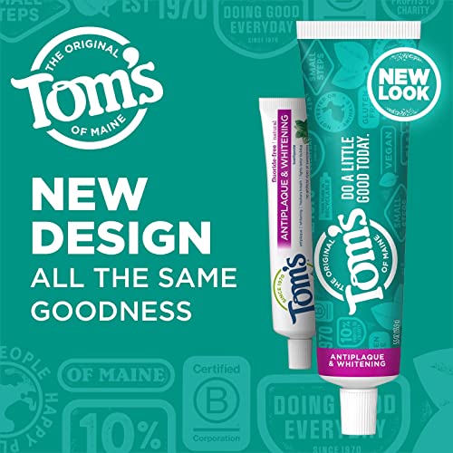 Tom's of Maine Fluoride-Free Antiplaque & Whitening Natural Toothpaste, Fennel, 5.5 oz. 2-Pack