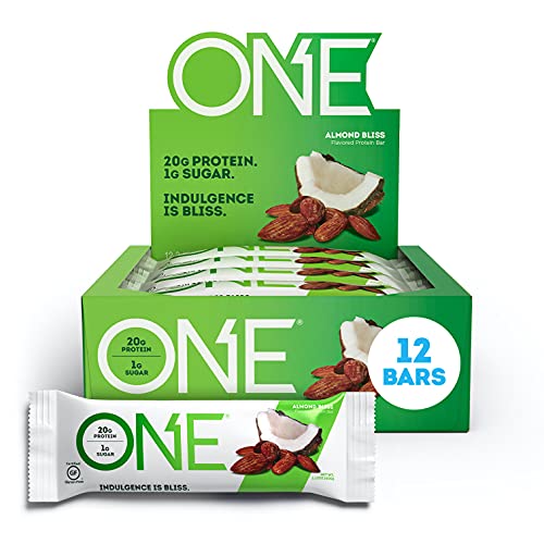 ONE Protein Bars, Blueberry Cobbler, Gluten Free Protein Bars with 20g Protein and only 1g Sugar, Guilt-Free Snacking for High Protein Diets, 2.12 oz (12 Count)