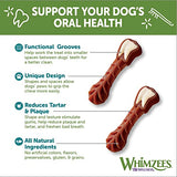 WHIMZEES by Wellness Brushing Dental Chews For Dogs, Grain-Free, Long Lasting Treats, Freshens Breath Medium Breed, 12 Count