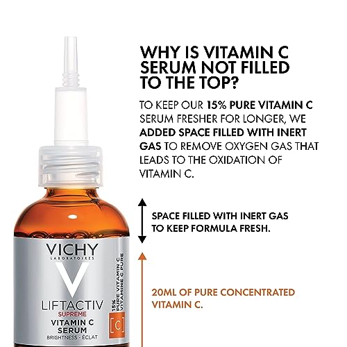 Vichy LiftActiv Anti Aging Serum and Brightening Skin Corrector for Face with 15% Pure Vitamin C