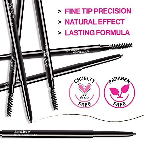 Wet n Wild Ultimate Brow Micro Eyebrow Retractable Pencil, Soft Brown, Ultra Fine 1.5mm Tip, Draws Tiny Brow Hairs