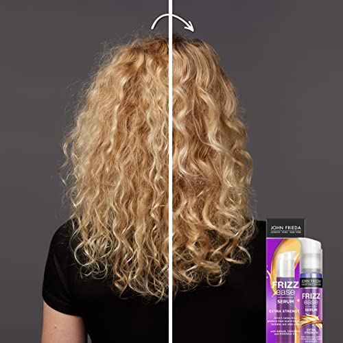 John Frieda Anti Frizz, Frizz Ease Extra Strength Hair Serum with Argan Oil, Anti-Frizz Nourishing Treatment for Thick, Coarse Hair, 1.69 Ounce (2 Pack)