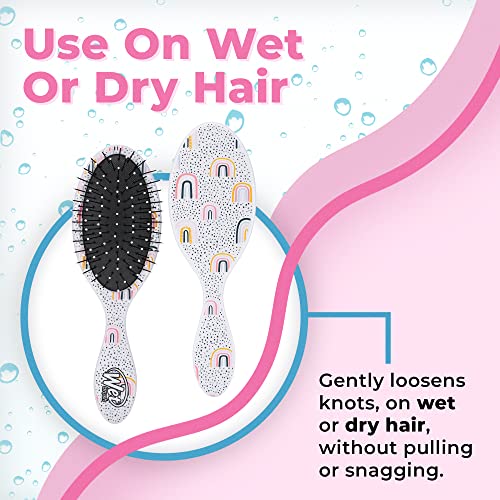 Wet Brush Kids Detangler Hair Brushes - Galaxy - Midi Detangling Brush With Ultra-Soft IntelliFlex Bristles Glide Through Tangles With Ease - Pain-Free Comb For All Hair Types