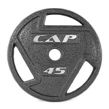 CAP Barbell 2-Inch Olympic Grip Weight Plate, 25 lb, Single Black