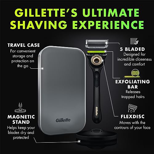 Gillette Labs with Exfoliating Bar Razor Refills for Men , 6 Razor Blade Refills and 7oz Rapid Foaming Shave Gel