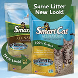 SmartCat All Natural Clumping Cat Litter, 20 Pound (320oz 1 pack) - Alternative to Clay and Pellet Litter - Chemical and 99% Dust Free - Unscented and Lightweight