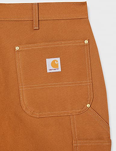 Carhartt Mens Firm Duck Double-Front Work Dungaree Pant - 34W x 32L - Carhartt Brown