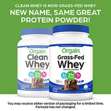 Orgain Whey Protein Powder, Creamy Chocolate Fudge - 21g Grass Fed Dairy Protein, Gluten Free, Soy Free, No Sugar Added, Kosher, No Added Hormones or Carrageenan, For Smoothies & Shakes - 1.82lb