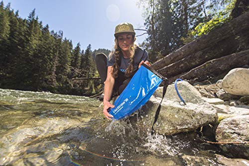 LifeStraw Flex Advanced Water Filter with Gravity Bag - Removes Lead, Bacteria, Parasites and Chemicals Blue, 1 gal