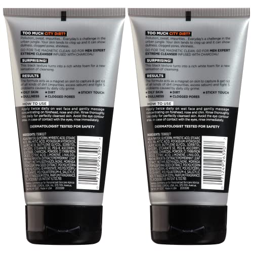 LOreal Paris Men Expert Hydra Energetic Daily Facial Cleanser with Charcoal, 2 ct.